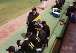 1998 Fort Hays State University Baseball Players on Bench by Fort Hays State University Athletics