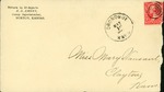 Envelope addressed to Mary Vansant by R. D. Emery