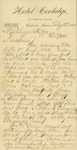 Letter from Theo H. Williams to his sister, Lizzie Shaffer.