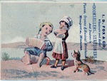 Postcard: I. D. Fox & Co. Wholesale and Retail Accordion Player Illustration