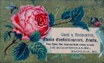 Postcard: Groh & Broughton Choice Confectioneries with a Pink Rose