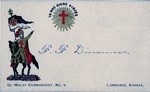 Postcard: Masonic Business Card signed by F. F. Dinsmoor