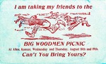 Postcard: I Am Taking My Friends to the Big Woodmen Picnic