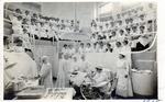 Postcard: Operating Room Surgical Amphitheater with Active Operation on a Patient
