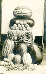 Postcard: Fruit and Melons on Display