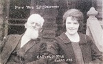 Postcard: Mr. and Mrs. S. P. Dinsmoor, Cabin Home Lucas, Kansas