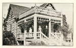 Postcard: S. P. Dinsmoor Standing on His Porch with Other People