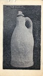 Postcard: Cement Jug In Cabin Home, S.P. Dinsmoor, Lucas, Kansas with Paper Torn at Top