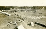 Postcard: Visitors in Camp of Red Army Woodland Park Aug. 21, 1912. Lawrence, Kansas