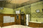 Postcard: Interior Post Office, Burrton, Kansas
