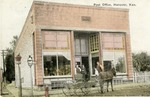 Postcard: Post Office, Hanover, Kansas