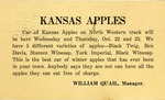 Postcard: Kansas Apples Advertisement