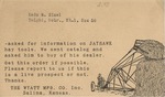 Postcard: Wyatt Manufacturing Company, Salina, Kansas