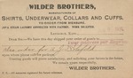 Postcard: Wilder Brothers Shipping Confirmation
