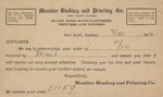 Postcard: Monitor Binding and Printing Company, Fort Scott, Kansas