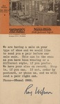 Postcard: Shepherd's Advertisement