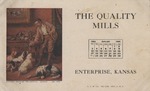 Postcard: The Quality Mills, Enterprise, Kansas. Osthaus Training the Puppies