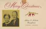 Postcard: Merry Christmas, Helen & Robert  Baughman, Liberal, Kansas