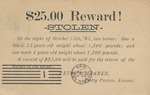 Postcard: $25.00 Reward!