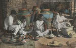 Postcard: Painting of Men Working on Pottery