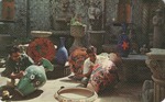 Postcard: Two Men Working on Pottery
