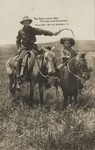 Postcard: The Early West 1870 - Cowboy and Daughter