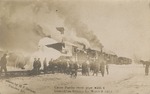 Postcard: Union Pacific Snow Plow with 4 Locomotives