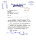 Tomanek Hall: Letter, to President Edward Hammond, from Representative Bob Whittaker, February 21, 1990