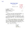 Tomanek Hall: Letter, to President Edward Hammond, from Kathy Ormiston of Senator Bob Dole's office, February 26, 1990
