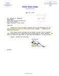Tomanek Hall: Letter, to President Edward Hammond, from Senator Bob Dole, May 30, 1991