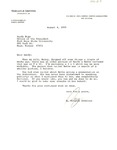 Tomanek Hall: Letter, to Sandy Rupp, from Doug Sebelius, August 4, 1995 by Doug Sebelius