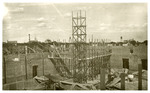 Postcard for Building Construction of Sheridan Coliseum