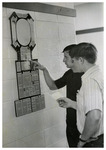 Students Viewing a Map of Cunningham Hall