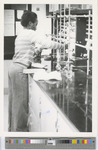African American Female Student in a Biology Lab in the 1970s