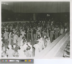 A Large Crowd of Roughly 200 men and Women Dancing in Sheridan Coliseum While Celebrating the 50th Anniversary in 1952