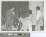 Unveiling of the Pilot Award Wooden Plaque During the 75th Anniversary of FHSU in 1977