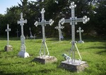 Iron crosses in the St. Catharina Cemetery by Mitch Weber