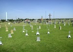 Iron crosses in the St. Francis of Assisi Cemetery by Mitch Weber