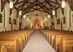 Nave and sanctuary of the St. Francis Catholic Church by Mitch Weber