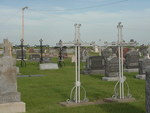 Iron crosses in the St. Fidelis Cemetery by Patty Nicholas