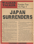 Walker Talker: Wednesday, August 15, 1945 by Walker Talker Editorial Staff