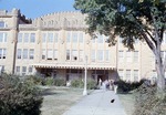 Sheridan Coliseum and Students by Lyman Dwight Wooster