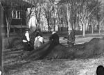 Men Digging  Behind the Public Library