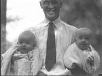 Lyman Wooster Holding His Babies by Lyman Dwight Wooster